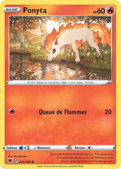 Image de la carte Pokemon Ponyta 021/189