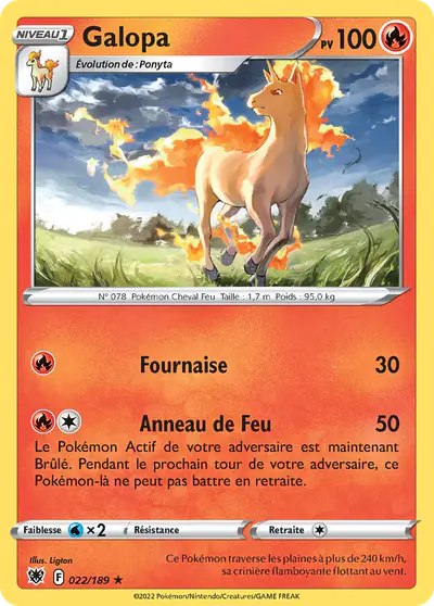 Image de la carte Pokemon Galopa 022/189