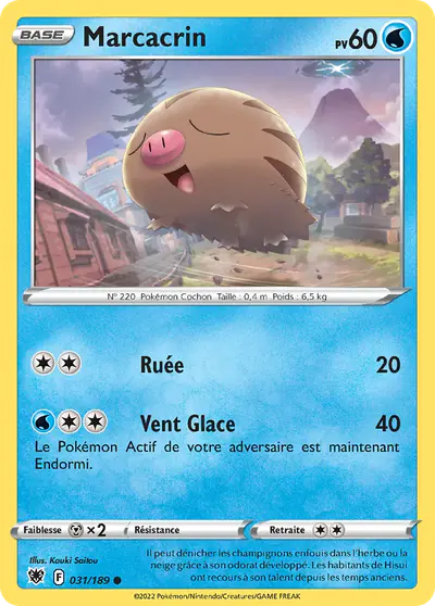 Image de la carte Pokemon Marcacrin 031/189