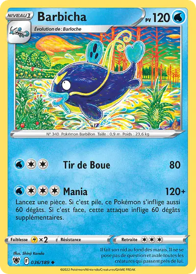 Image de la carte Pokemon Barbicha 036/189