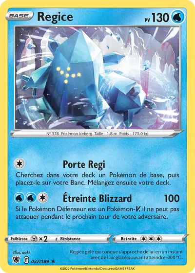 Image de la carte Pokemon Regice 037/189