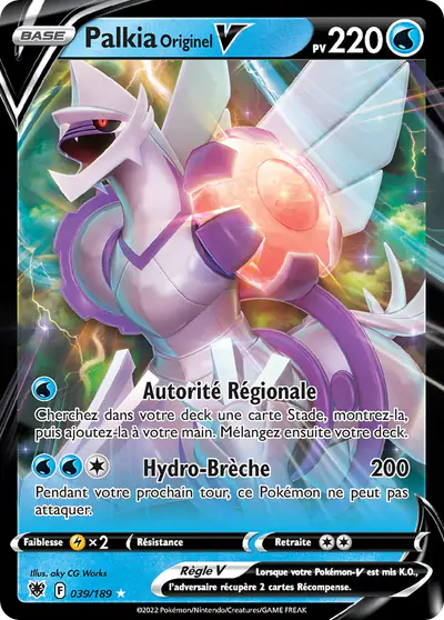 Image de la carte Pokemon Palkia Originel V 039/189
