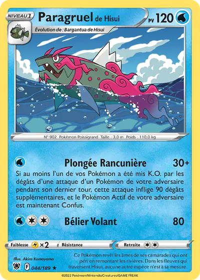 Image de la carte Pokemon Paragruel de Hisui 044/189