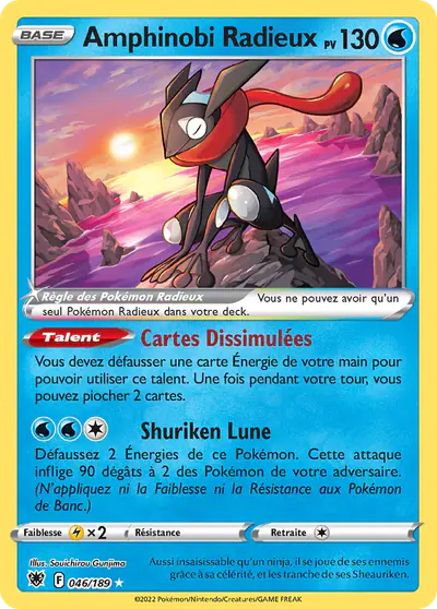 Image de la carte Pokemon Amphinobi Radieux 046/189