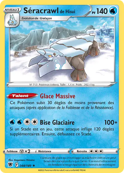 Image de la carte Pokemon Séracrawl de Hisui 048/189