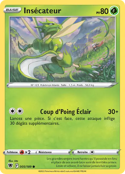 Image de la carte Pokemon Insécateur 005/189