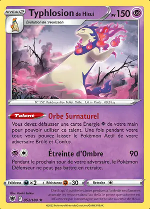Typhlosion de Hisui 052/189