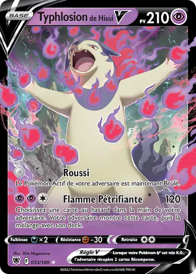 Image de la carte Pokemon Typhlosion de Hisui V 053/189