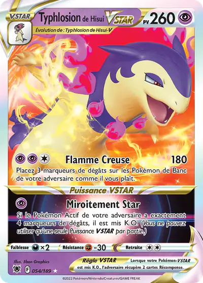Image de la carte Pokemon Typhlosion de Hisui VSTAR 054/189