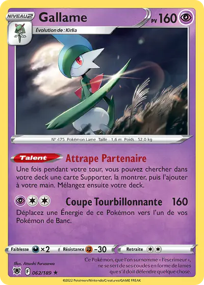 Image de la carte Pokemon Gallame 062/189