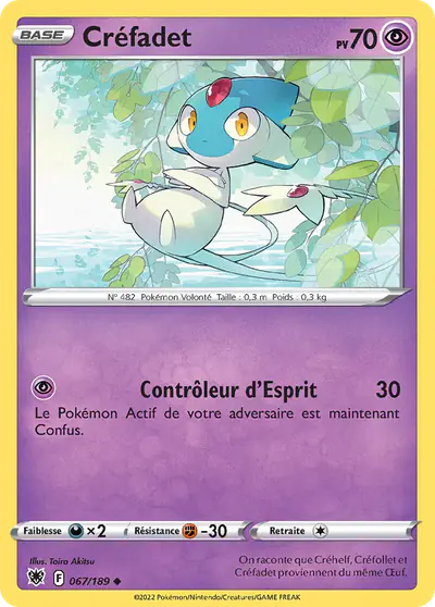 Image de la carte Pokemon Créfadet 067/189