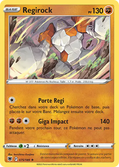 Image de la carte Pokemon Regirock 075/189