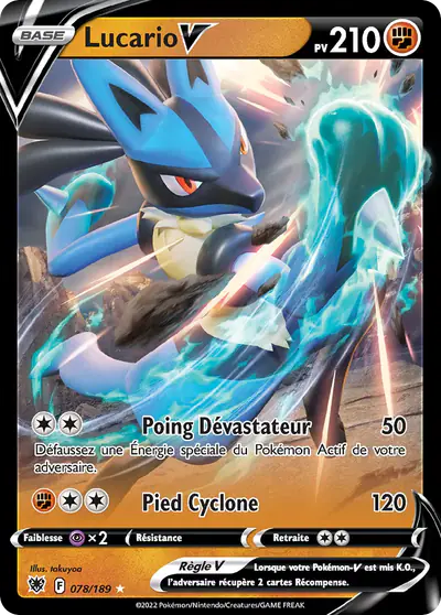 Image de la carte Pokemon Lucario V 078/189