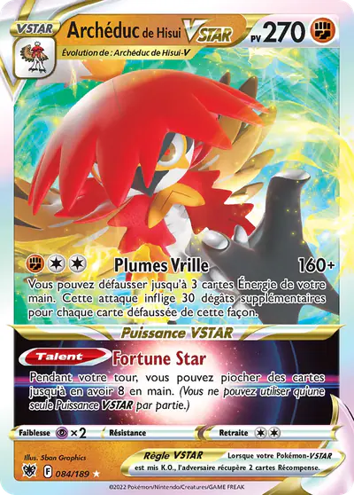 Image de la carte Pokemon Archéduc de Hisui VSTAR 084/189