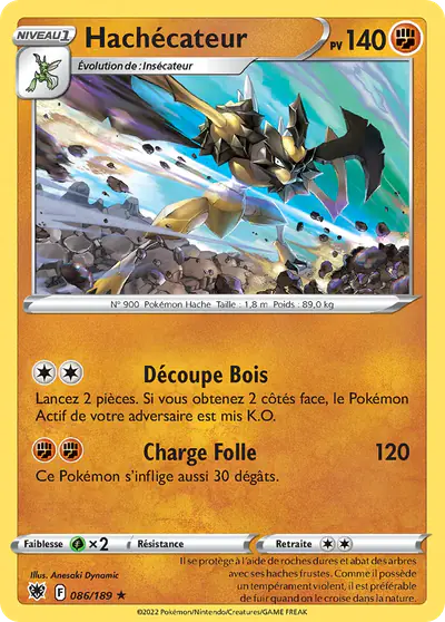 Image de la carte Pokemon Hachécateur 086/189