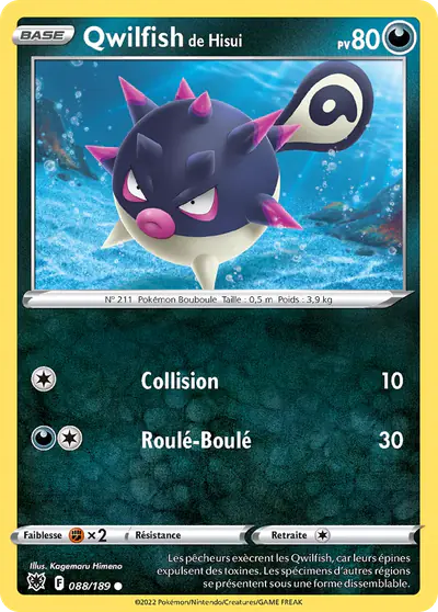 Image de la carte Pokemon Qwilfish de Hisui 088/189