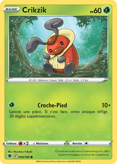 Image de la carte Pokemon Crikzik 009/189