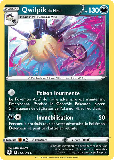 Image de la carte Pokemon Qwilpik de Hisui 090/189