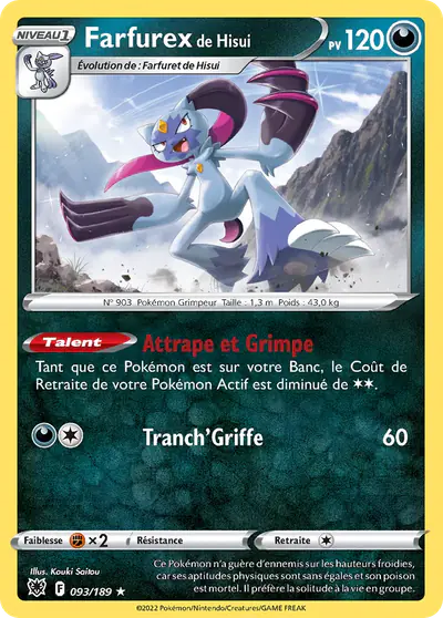 Image de la carte Pokemon Farfurex de Hisui 093/189