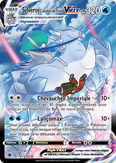 Image de la carte Pokemon Sylveroy Cavalier du Froid VMAX TG15/189