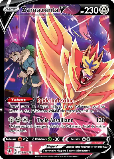 Image de la carte Pokemon Zamazenta V TG22/189