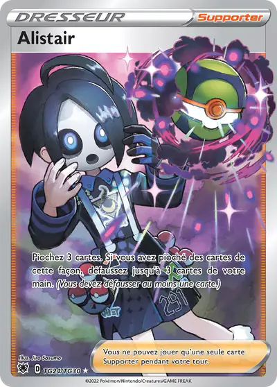 Image de la carte Pokemon Alistair TG24/189
