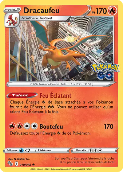 Image de la carte Pokemon Dracaufeu 010/78