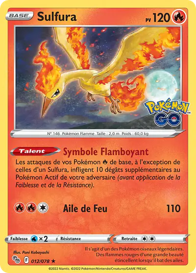 Image de la carte Pokemon Sulfura 012/78