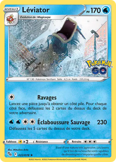 Image de la carte Pokemon Léviator 022/78