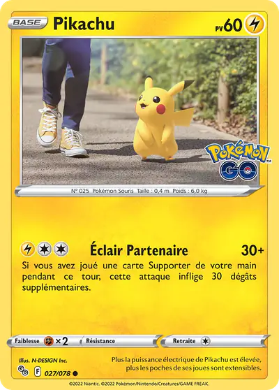 Image de la carte Pokemon Pikachu 027/78