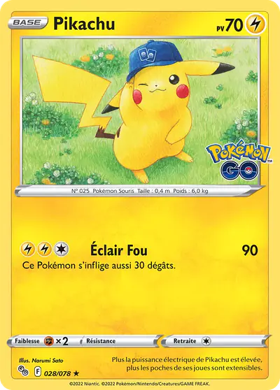 Image de la carte Pokemon Pikachu 028/78