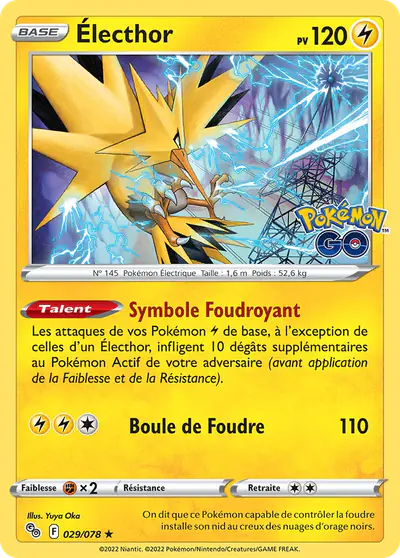 Image de la carte Pokemon Électhor 029/78