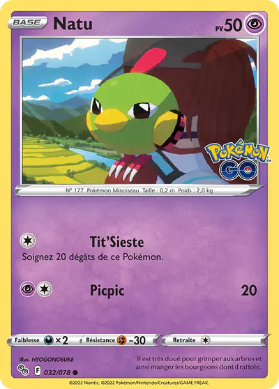 Image de la carte Pokemon Natu 032/78