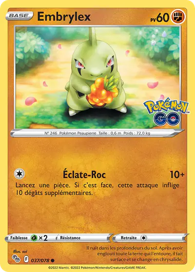 Image de la carte Pokemon Embrylex 037/78