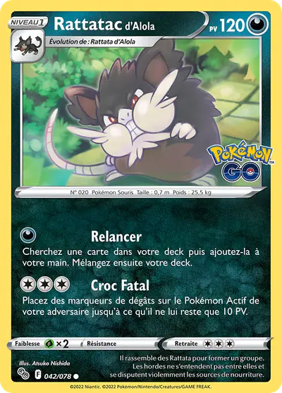 Image de la carte Pokemon Rattatac d'Alola 042/78
