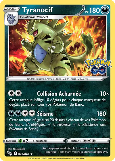 Image de la carte Pokemon Tyranocif 043/78