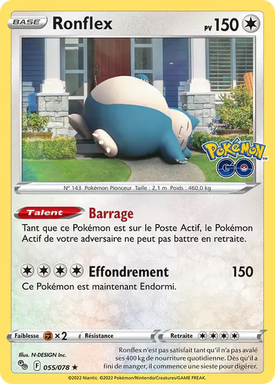 Image de la carte Pokemon Ronflex 055/78