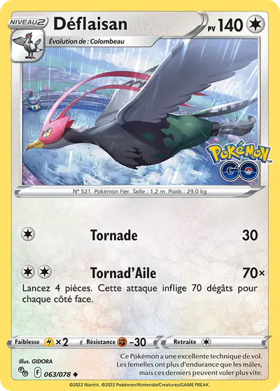 Image de la carte Pokemon Déflaisan 063/78