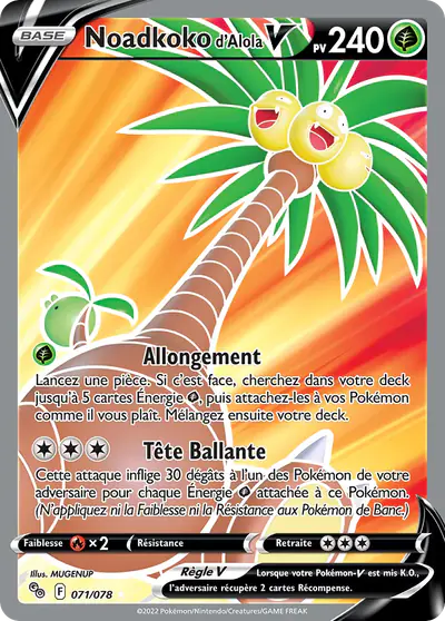 Image de la carte Pokemon Noadkoko d'Alola V 071/78