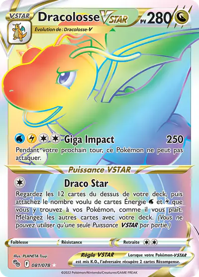 Image de la carte Pokemon Dracolosse VSTAR 081/78