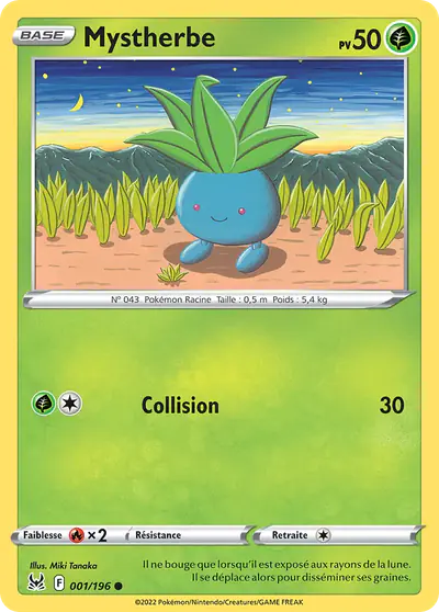 Image de la carte Pokemon Mystherbe 001/196
