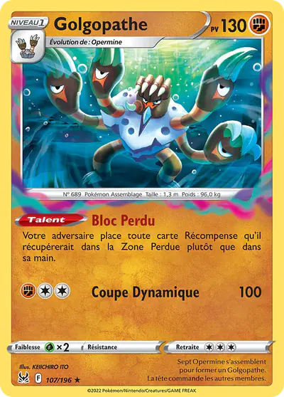 Image de la carte Pokemon Golgopathe 107/196