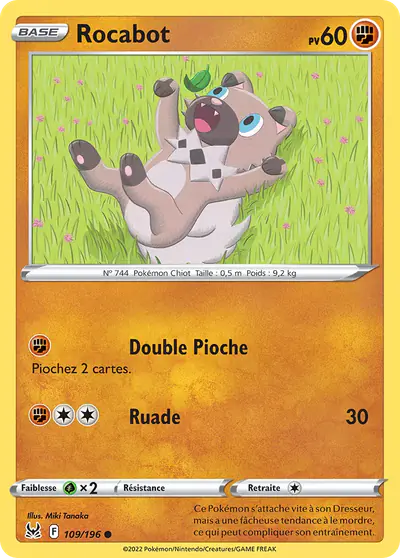 Image de la carte Pokemon Rocabot 109/196