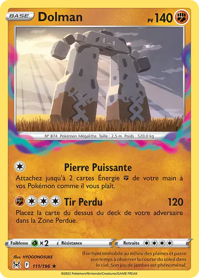 Image de la carte Pokemon Dolman 111/196