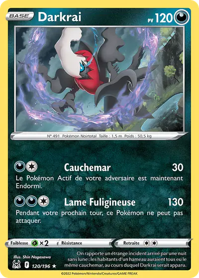 Image de la carte Pokemon Darkrai 120/196