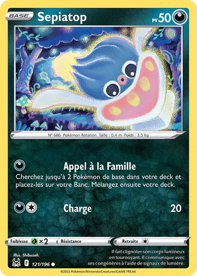 Image de la carte Pokemon Sepiatop 121/196
