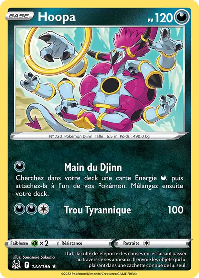 Image de la carte Pokemon Hoopa 122/196