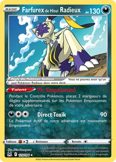 Image de la carte Pokemon Farfurex de Hisui Radieux 123/196