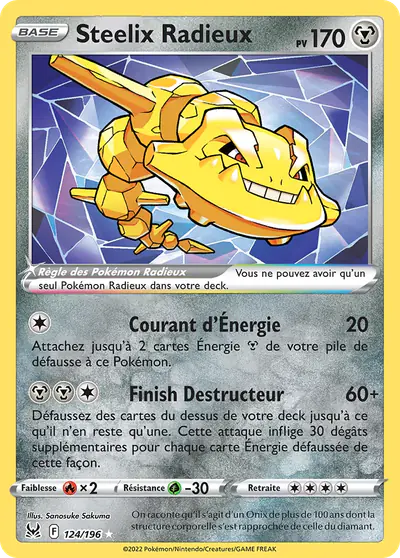 Image de la carte Pokemon Steelix Radieux 124/196