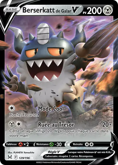 Image de la carte Pokemon Berserkatt de Galar V 129/196